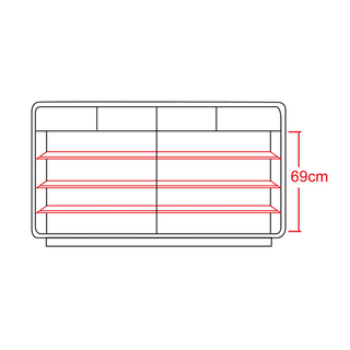 Megafurniture | Estrella 4 Door White Shoe Cabinet (140cm) | Shoe Cabinet