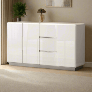 Megafurniture | Estrella Gloss White Sideboard (140cm) | Sideboard