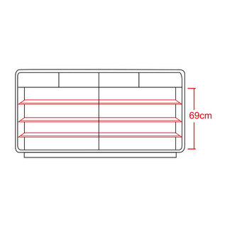 Megafurniture | Estrella Senior 4 Door White Shoe Cabinet (160cm) | Shoe Cabinet