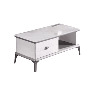 Megafurniture | Etta Coffee Table with Glossy White Jade Stone Top (100cm) | Coffee Table
