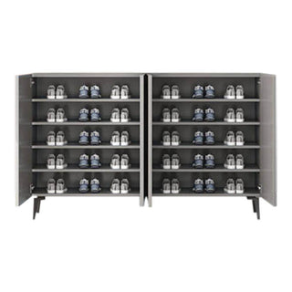 Megafurniture | Evanth I Grey 4 Door Shoe Cabinet | Shoe Cabinet