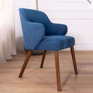 Megafurniture | Gabriella Blue Fabric Dining Chair with Arm | Dining Chair