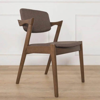 Megafurniture | Gemma Brown Fabric Wooden Dining Chair | Dining Chair