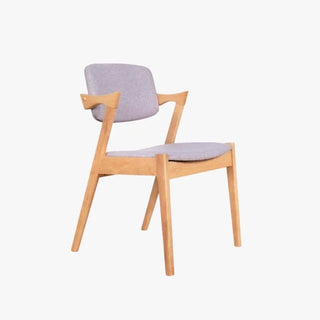 Megafurniture | Gemma Light Grey Fabric Wooden Dining Chair | Dining Chair