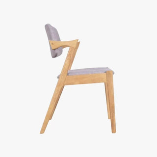 Megafurniture | Gemma Light Grey Fabric Wooden Dining Chair | Dining Chair