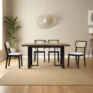 Megafurniture | Gideon Wooden Dining Set (1+6) | Dining Set