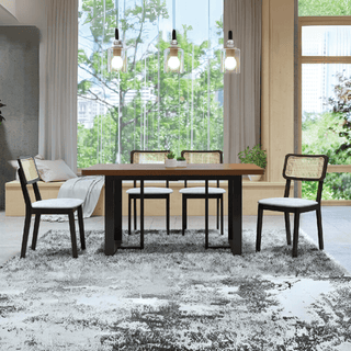 Megafurniture | Gideon Wooden Dining Set (1+6) | Dining Set