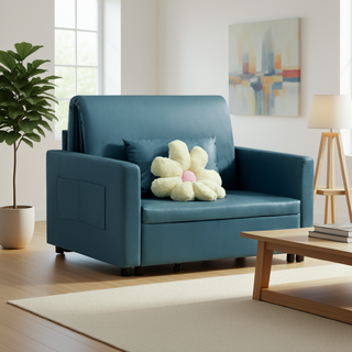 Gurhk Leathaire Sofa Bed (126cm)