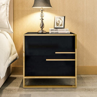 Diona Black Bedside Table