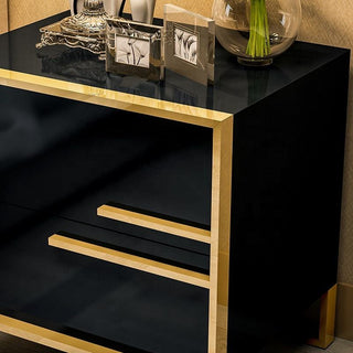 Diona Black Bedside Table