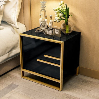 Diona Black Bedside Table