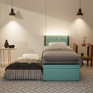 Pines Fabric 3 in 1 Pull Out Bed (Led Light)