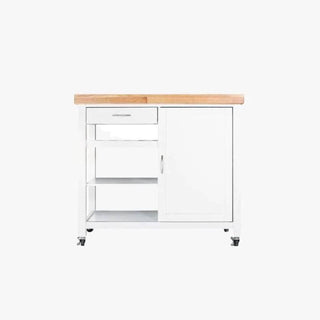 Megafurniture | Hadley White Kitchen Trolley | Kitchen Trolley