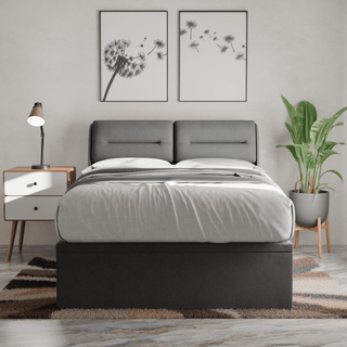 Megafurniture | Hanubee Fabric Storage Bed (Water Repellent) | Storage Bed