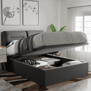 Megafurniture | Hanubee Fabric Storage Bed (Water Repellent) | Storage Bed