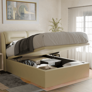 Megafurniture | Hanubee Faux Leather Storage Bed | Storage Bed