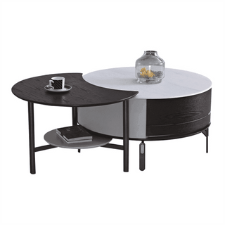 Megafurniture | Harlein Nesting Coffee Table with Marble Top | Coffee Table