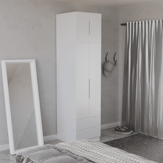 Megafurniture | Harris 2 Door Open Wardrobe with Top | Open Door Wardrobe