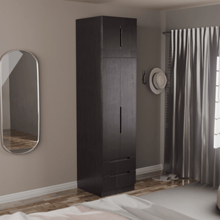 Megafurniture | Harris 2 Door Open Wardrobe with Top | Open Door Wardrobe