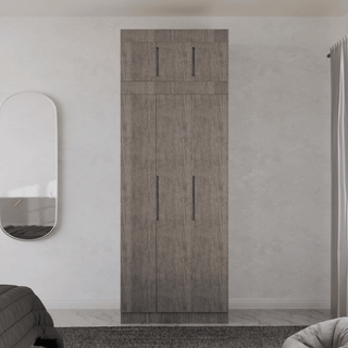 Megafurniture | Harris 3 Door Open Wardrobe with Top | Open Door Wardrobe