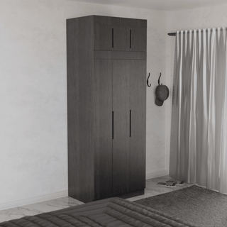 Megafurniture | Harris 3 Door Open Wardrobe with Top | Open Door Wardrobe