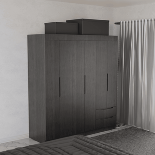 Megafurniture | Harrison 6 Door Open Wardrobe | Open Door Wardrobe