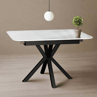 Megafurniture | Heiwa Extendable Dining Table with Crystalised Stone Top | Dining Table