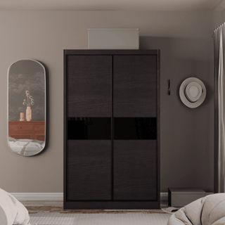 Megafurniture | Helene Modular Wardrobe (Black Glass) | Modular Wardrobe