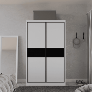 Megafurniture | Helene Modular Wardrobe (Black Glass) | Modular Wardrobe