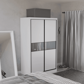 Megafurniture | Helene Modular Wardrobe (Frosted Glass) | Modular Wardrobe