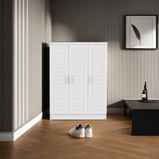 Iota White 3 Door Shoe Cabinet