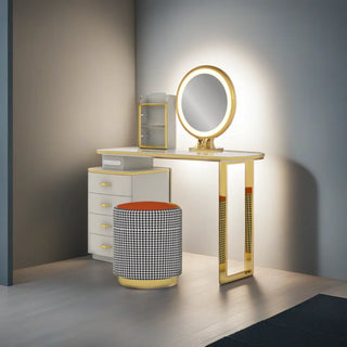 Isolde Extendable Dressing Table with Sintered Stone Top