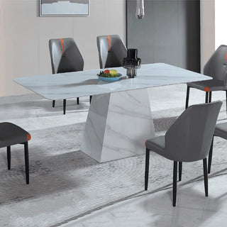 Edoardo Marble Dining Set (1+6)