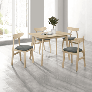 Niklos Wooden Dining Set (1+4)