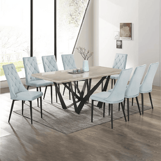 Marcelle Marble Dining Set (1+8)