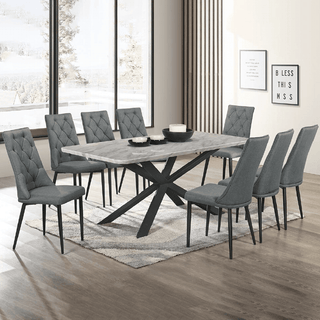 Isottis Marble Dining Set (1+8)