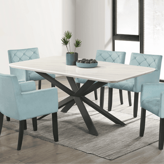 Isotta Marble Dining Set (1+6)