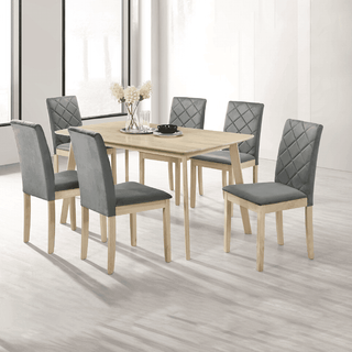 Daminux Wooden Dining Set (1+6)