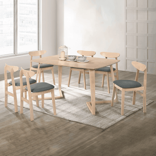 Rycus Wooden Dining Set (1+6)