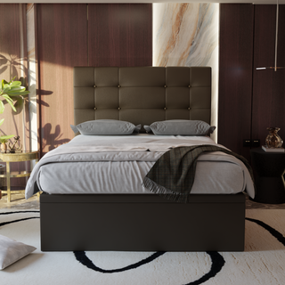 Jaxon Faux Leather Storage Bed