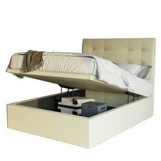Jaxon Faux Leather Storage Bed