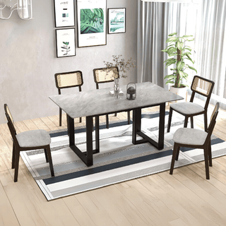 Megafurniture | Jex Ceramic Dining Set (1+6) | Dining Set