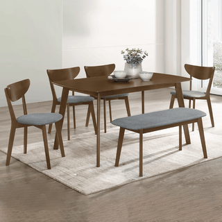 Damozie Wooden Dining Set with Bench