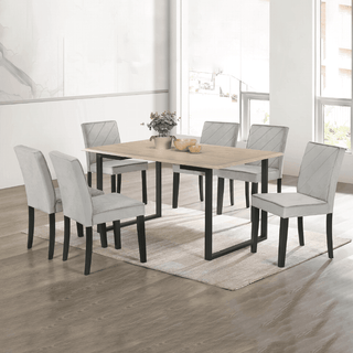 Cira Wooden Dining Set (1+6)