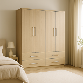 Deverac II 4 Door Wardrobe with Drawers (160cm)