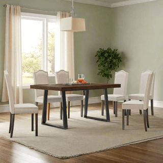Megafurniture | Kazimir II Wooden Dining Set (1+6) | Dining Set
