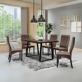 Megafurniture | Kazimir Wooden Dining Set (1+6) | Dining Set