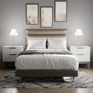 Megafurniture | Keenan Faux Leather Bed Frame | Bed