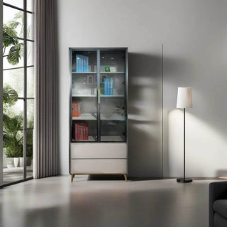 Megafurniture | Kevin Display Bookshelf with Glass Doors | Bookshelf