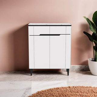 Megafurniture | Laurell I Black 2 Door Shoe Cabinet (80cm) | Shoe Cabinet